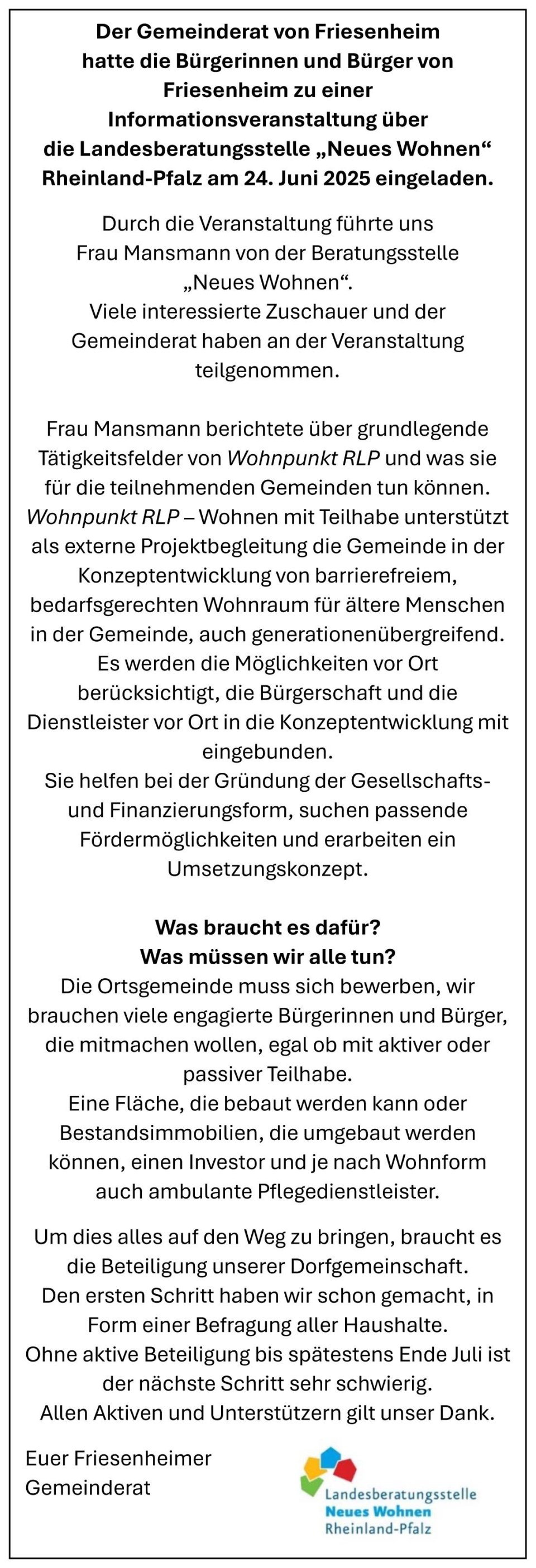 Neues Wohnen RLP
